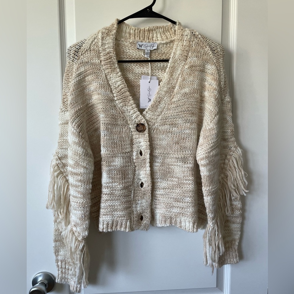 Jessica Simpson fringe sweater